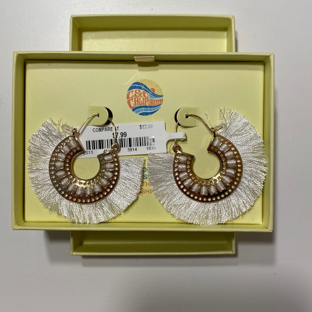 C&C California White earrings